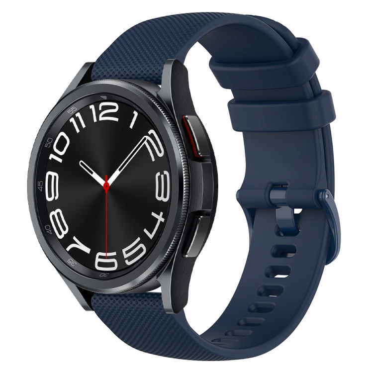 Cinturino in silicone a scacchi da 20 mm, For Samsung Galaxy Watch 6 Classic 47mm, For Samsung Galaxy Watch 6 44mm