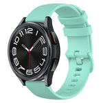 Cinturino in silicone a scacchi da 20 mm, For Samsung Galaxy Watch 6 Classic 47mm, For Samsung Galaxy Watch 6 44mm