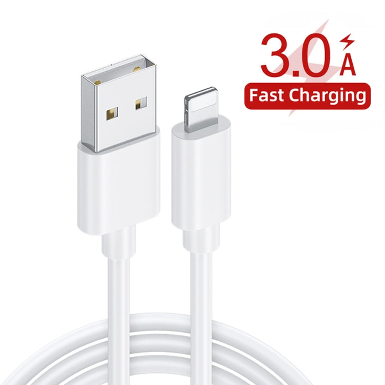 Caricatore a doppia porta USB PD30W USB-C / Type-C + QC3.0 con cavo dati da USB a 8 pin da 1 m, EU Plug, US Plug, AU Plug