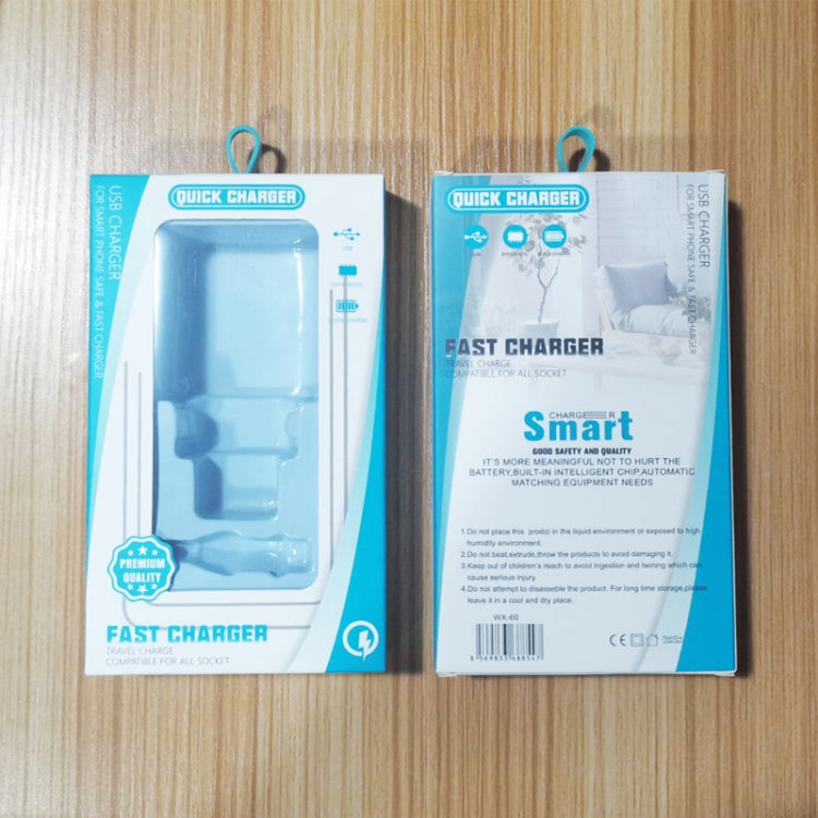 Caricabatterie doppia porta USB PD30W USB-C + QC3.0 con cavo 1 m