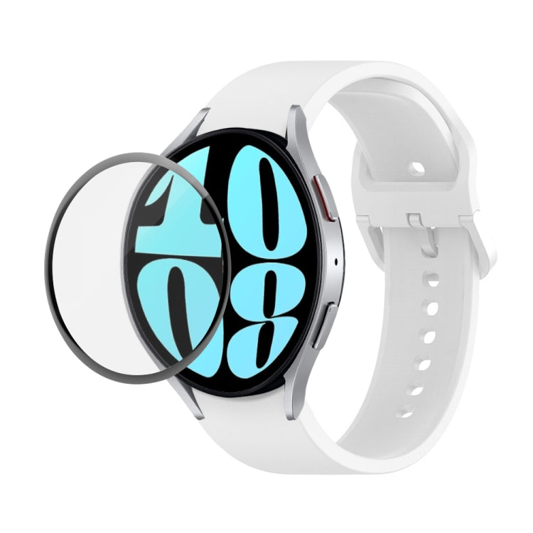 JUNSUNMAY cinturino regolabile in silicone + kit protezione schermo PMMA a copertura totale, For Samsung Galaxy Watch6 44mm