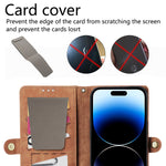 Custodia portafoglio in pelle per iPhone 14 e 14 Plus