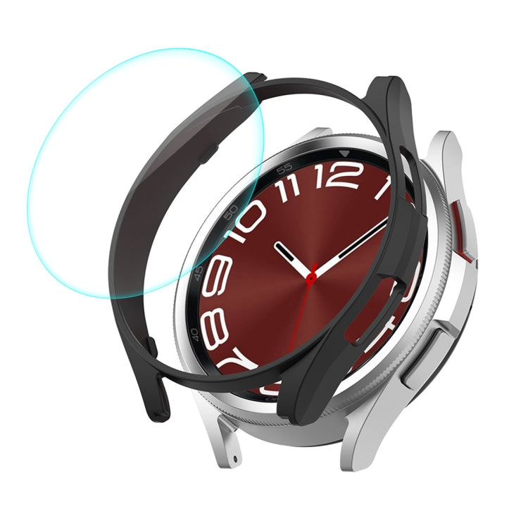 Custodia rigida per PC ENKAY Hat-Prince elettroplaccata + protezione schermo in vetro 9H da 0,2 mm, For Samsung Galaxy Watch6 Classic 47mm, For Samsung Galaxy Watch6 44mm, For Samsung Galaxy Watch6 40mm