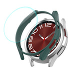 Custodia rigida per PC ENKAY Hat-Prince elettroplaccata + protezione schermo in vetro 9H da 0,2 mm, For Samsung Galaxy Watch6 Classic 43mm