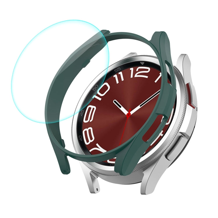 Custodia rigida per PC ENKAY Hat-Prince elettroplaccata + protezione schermo in vetro 9H da 0,2 mm, For Samsung Galaxy Watch6 Classic 43mm