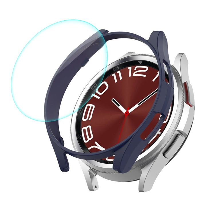 Custodia rigida per PC ENKAY Hat-Prince elettroplaccata + protezione schermo in vetro 9H da 0,2 mm, For Samsung Galaxy Watch6 Classic 43mm