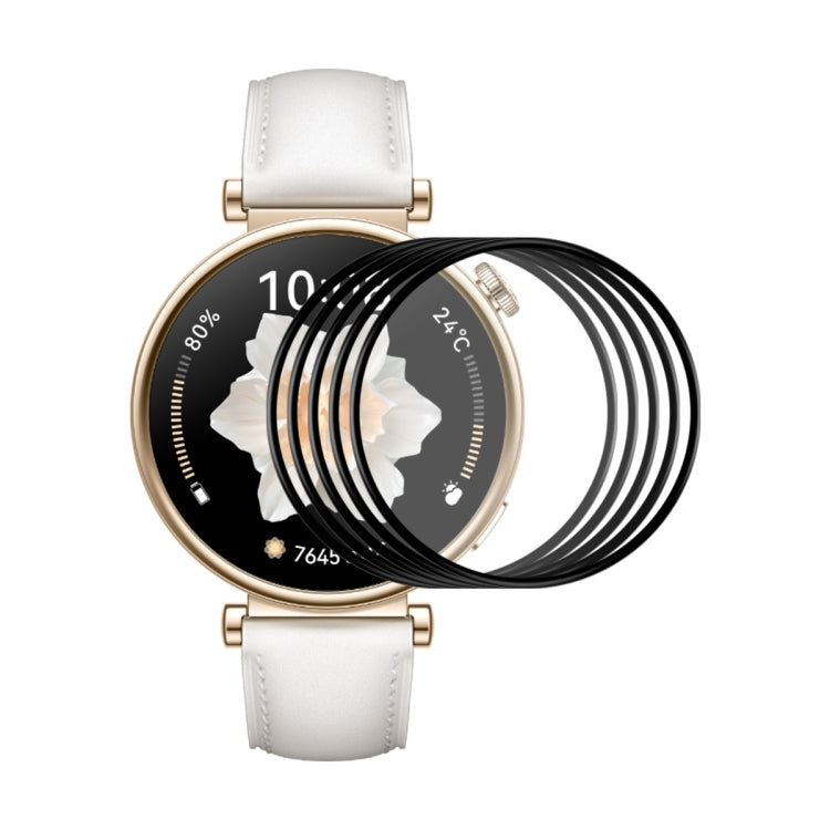 5 pezzi ENKAY 3D copertura morbida PC Edge + pellicola proteggi schermo PMMA HD, For Huawei Watch GT 7 Pro 46mm, For Huawei Watch GT 7 46mm, For Huawei Watch GT 7 41mm, For Huawei Watch GT 6 46mm, For Huawei Watch GT 6 41mm, For Huawei Watch 5 42mm    ...