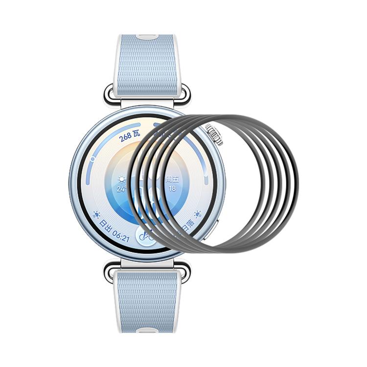 5 pezzi ENKAY 3D copertura morbida PC Edge + pellicola proteggi schermo PMMA HD, For Huawei Watch GT 7 Pro 46mm, For Huawei Watch GT 7 46mm, For Huawei Watch GT 7 41mm, For Huawei Watch GT 6 46mm, For Huawei Watch GT 6 41mm, For Huawei Watch 5 42mm    ...