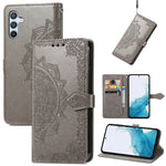 Custodia in pelle goffrata Mandala per Samsung Galaxy A57 5G