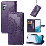 Custodia in pelle goffrata Mandala per Samsung Galaxy A57 5G