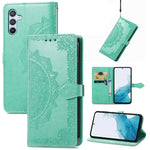 Custodia in pelle goffrata Mandala per Samsung Galaxy A57 5G