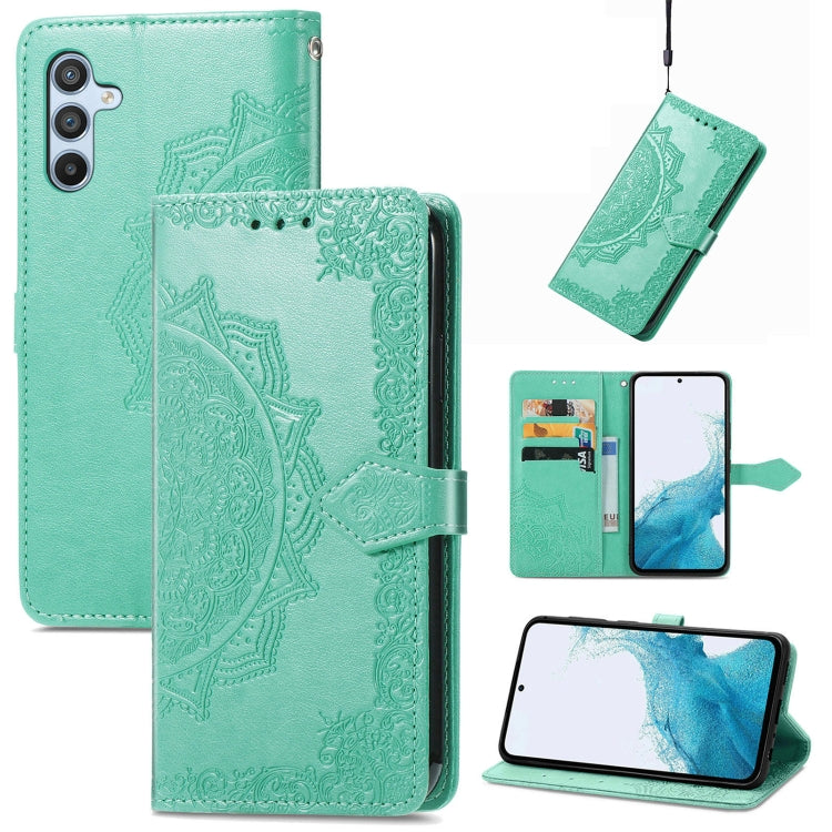 Custodia in pelle goffrata Mandala per Samsung Galaxy A57 5G
