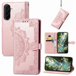 Custodia in pelle goffrata Mandala per Samsung Galaxy A57 5G