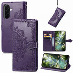 Custodia in pelle goffrata Mandala per Samsung Galaxy A57 5G
