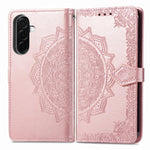 Custodia in pelle goffrata Mandala per Samsung Galaxy A57 5G