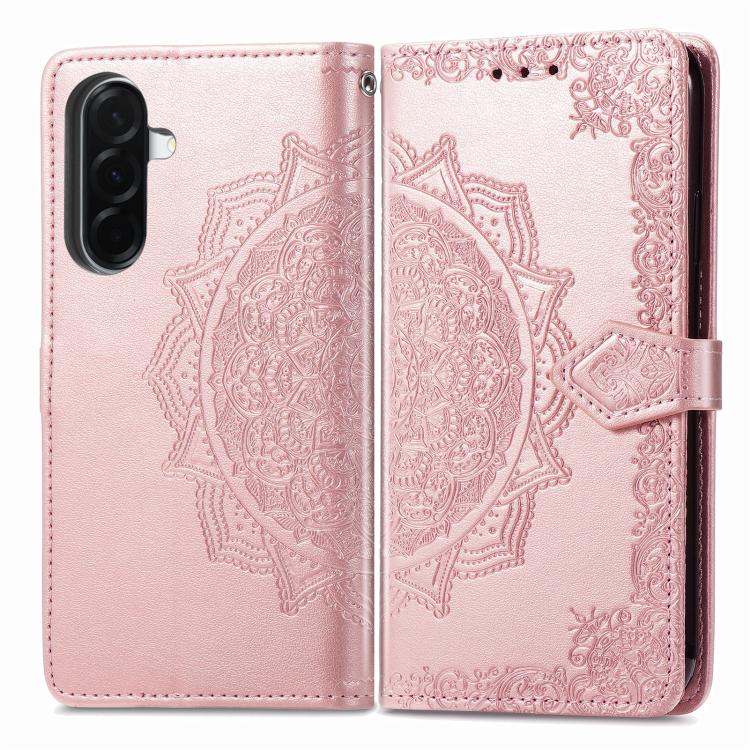 Custodia in pelle goffrata Mandala per Samsung Galaxy A57 5G