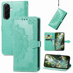 Custodia in pelle goffrata Mandala per Samsung Galaxy A57 5G