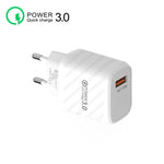 Caricabatterie rapido USB QC3.0 18W con cavo Micro USB 1m