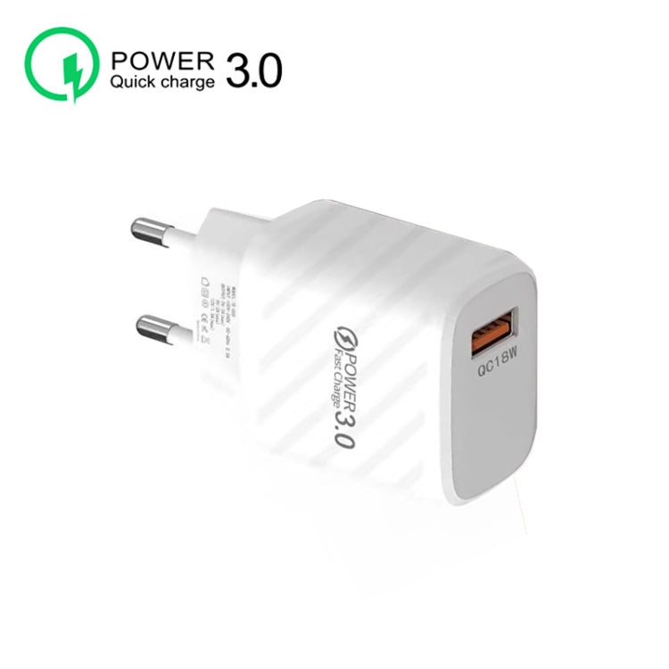 Caricabatterie rapido USB QC3.0 18W con cavo Micro USB 1m