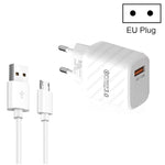 Caricabatterie rapido USB QC3.0 18W con cavo Micro USB 1m