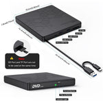 Lettore disco ottico esterno USB con scheda TF/SD