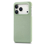 Custodia per iPhone 15 Pro Max con retro in pelle Litchi