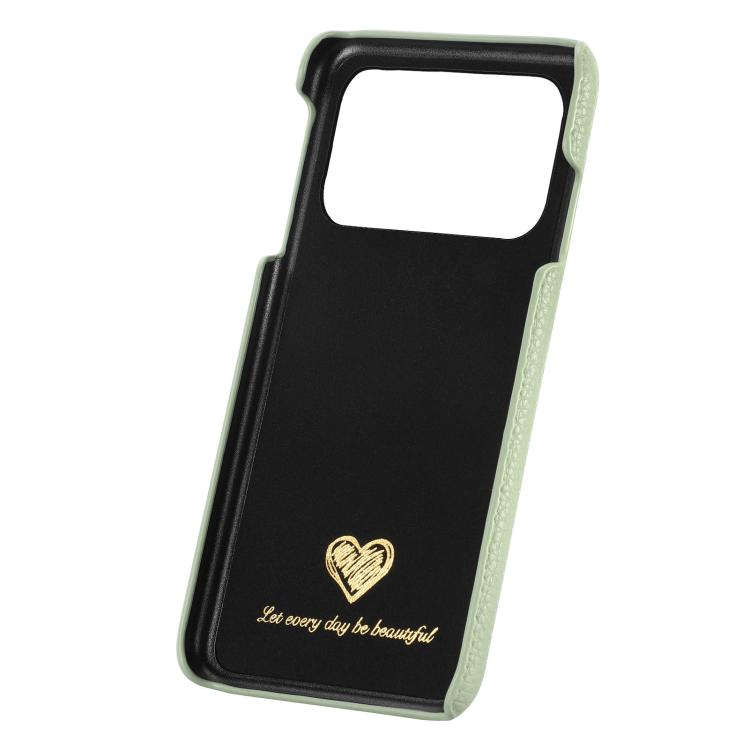 Custodia per iPhone 15 Pro Max con retro in pelle Litchi