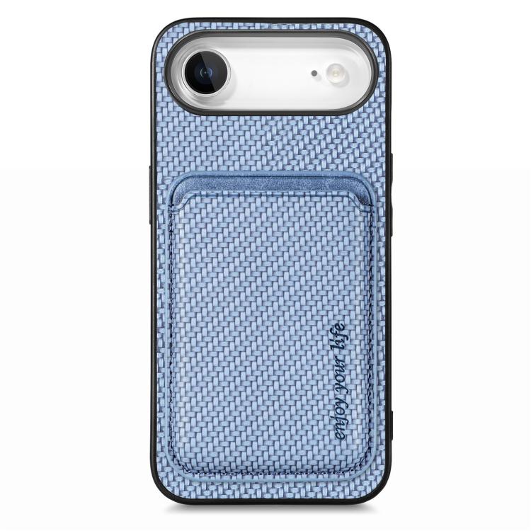 Custodia per telefono Magsafe con scheda in pelle in fibra di carbonio, For iPhone Air, For iPhone 16 Pro Max, For iPhone 16 Pro, For iPhone 16 Plus