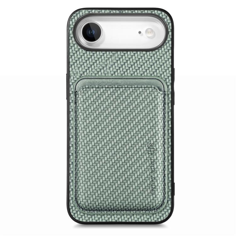 Custodia per telefono Magsafe con scheda in pelle in fibra di carbonio, For iPhone Air, For iPhone 16 Pro Max, For iPhone 16 Pro, For iPhone 16 Plus