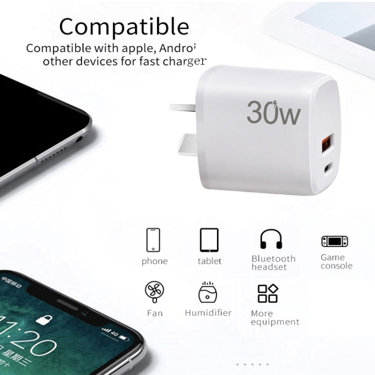 Caricatore USB-C PD 30W + QC3.0 con cavo USB-Type C 1m