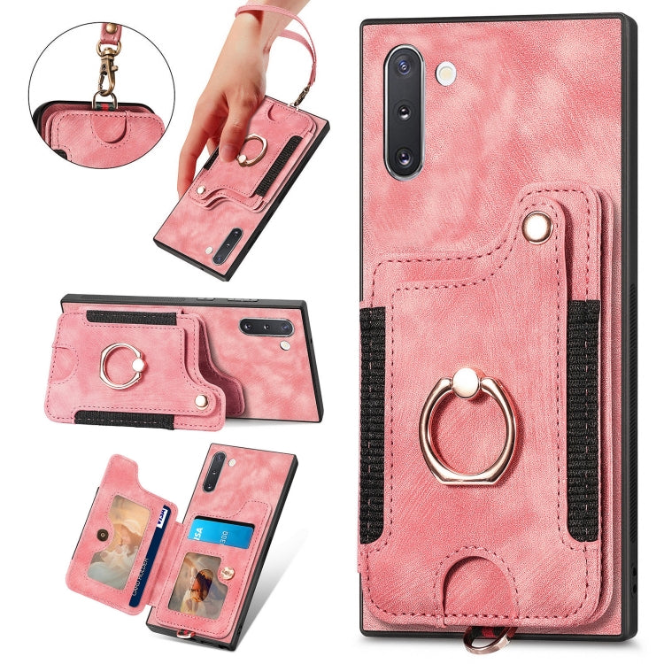 Custodia portafoglio effetto pelle per Samsung Galaxy Note10+