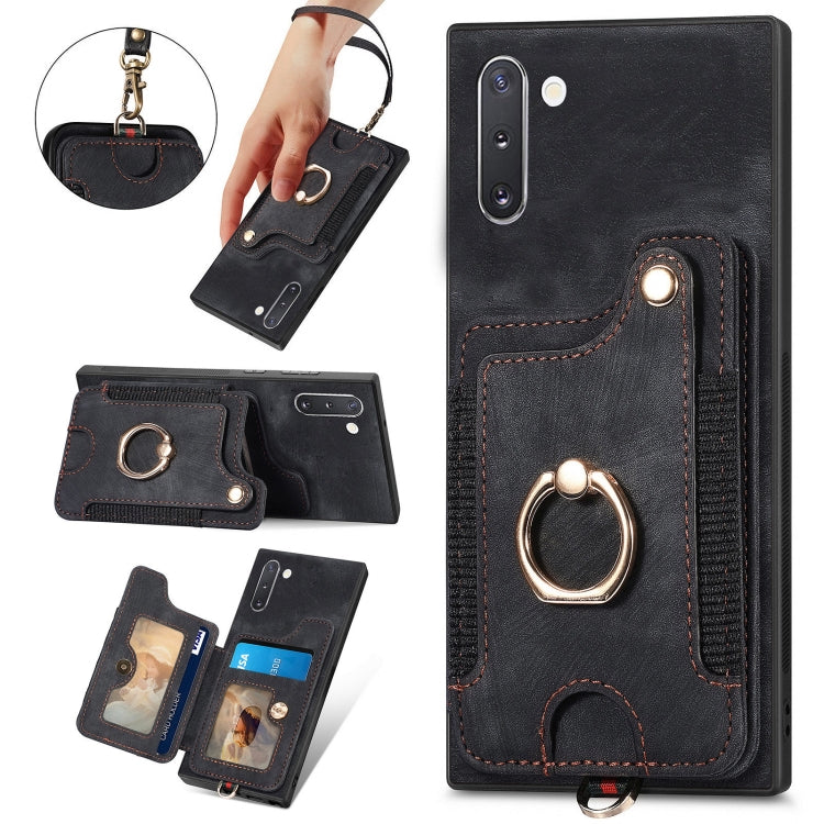 Custodia portafoglio effetto pelle per Samsung Galaxy Note10+