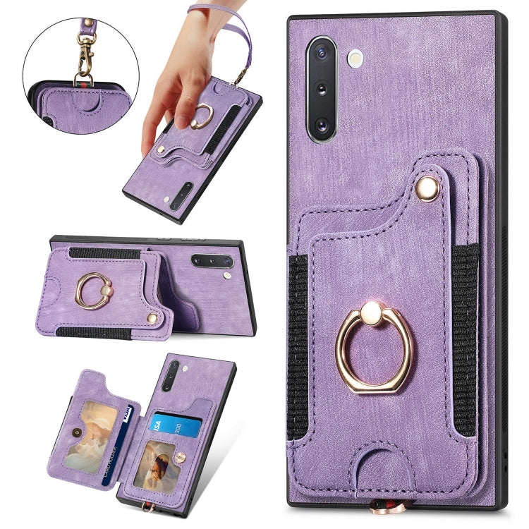Custodia portafoglio effetto pelle per Samsung Galaxy Note10+