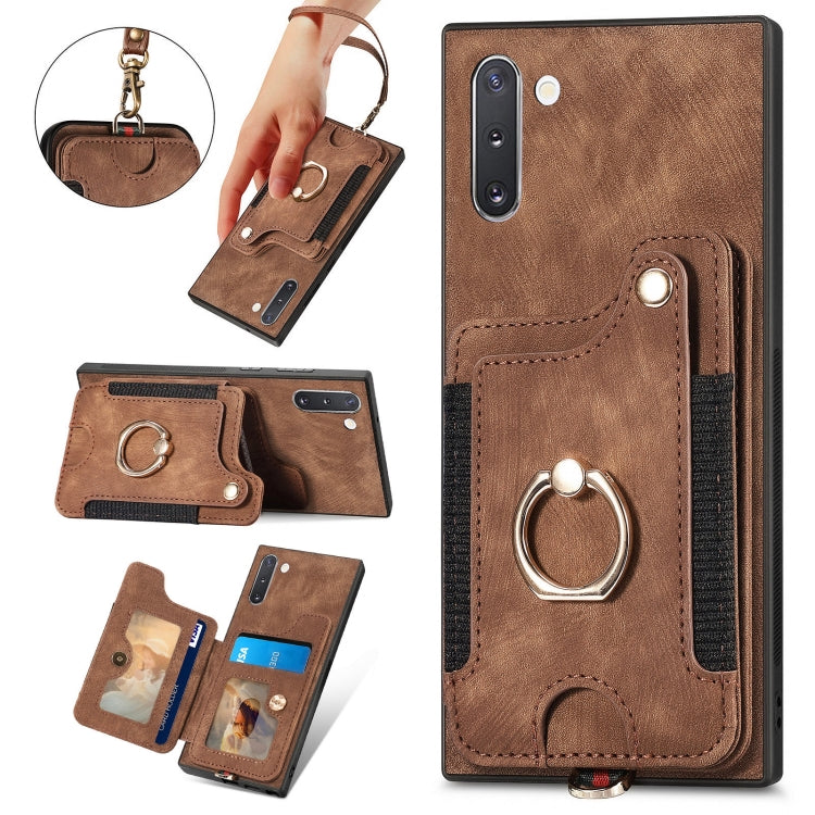 Custodia portafoglio effetto pelle per Samsung Galaxy Note10+