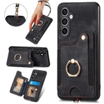 Custodia portafoglio effetto pelle per Samsung Galaxy S23 FE