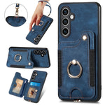 Custodia portafoglio effetto pelle per Samsung Galaxy S23 FE