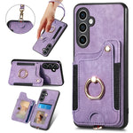 Custodia portafoglio effetto pelle per Samsung Galaxy S23 FE