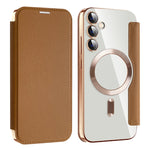 Custodia portafoglio in pelle con RFID per Samsung Galaxy S23 FE