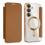 Custodia portafoglio in pelle con RFID per Samsung Galaxy S24 FE