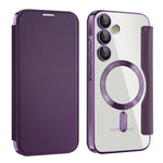 Custodia portafoglio in pelle con RFID per Samsung Galaxy S24 FE