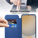 Custodia portafoglio in pelle con RFID per Samsung Galaxy S24 FE