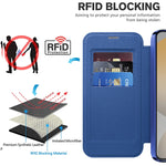 Custodia portafoglio in pelle con RFID per Samsung Galaxy S24 FE