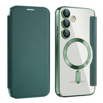 Custodia portafoglio in pelle con RFID per Samsung Galaxy S24 FE