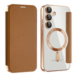 Custodia portafoglio in pelle con RFID per Samsung Galaxy S24 FE