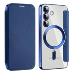 Custodia portafoglio in pelle con RFID per Samsung Galaxy S25+