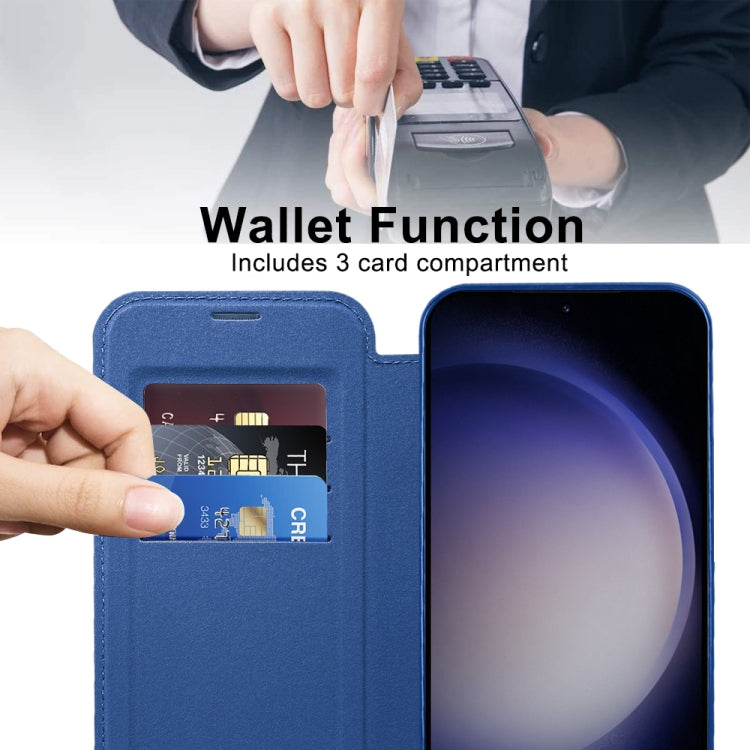 Custodia portafoglio in pelle con RFID per Samsung Galaxy S25+