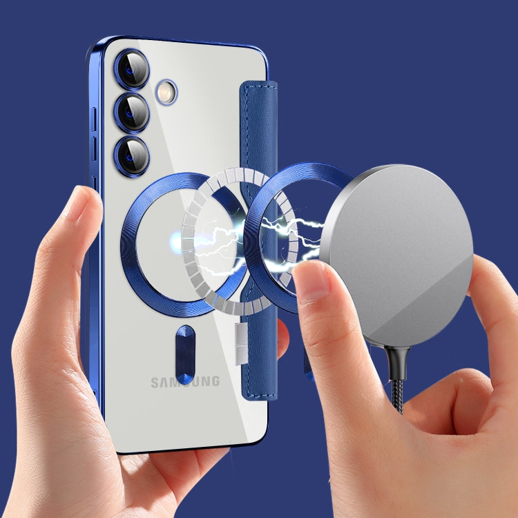 Custodia portafoglio in pelle con RFID per Samsung Galaxy S25+