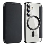 Custodia portafoglio in pelle con RFID per Samsung Galaxy S25+