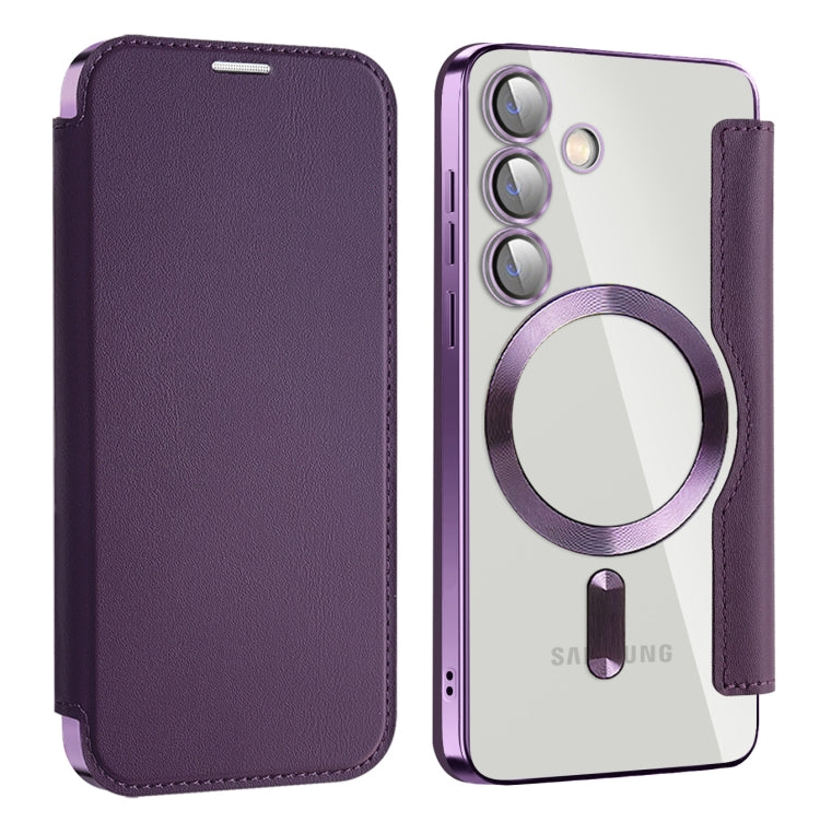 Custodia portafoglio in pelle con RFID per Samsung Galaxy S25+