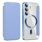 Custodia portafoglio in pelle con RFID per Samsung Galaxy S25+